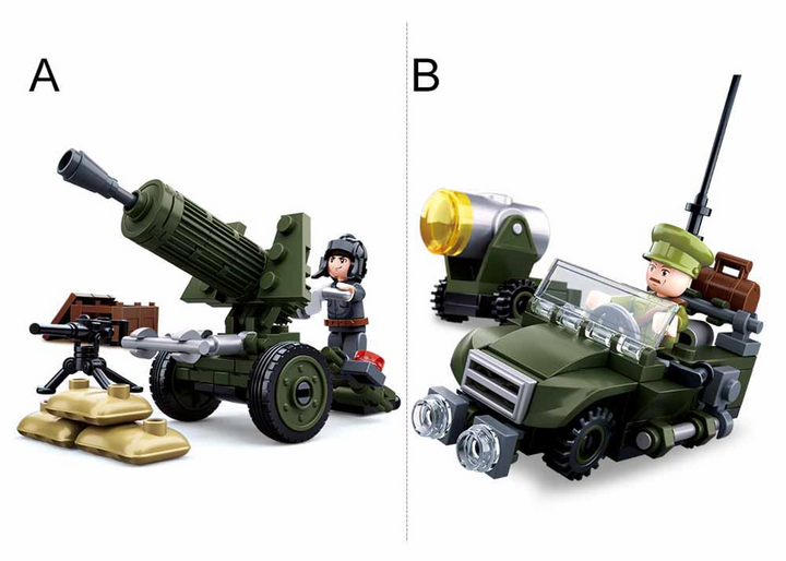 WWII 4-in-1 Half Track Gift Box Building Brick Kit (353 pcs) - 3