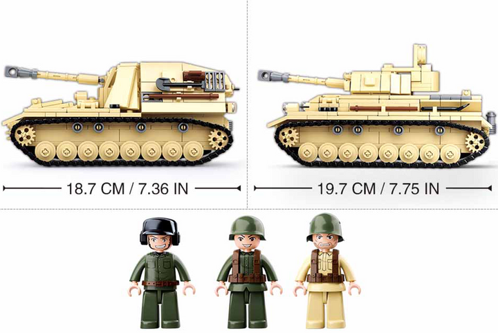 WWII Panzer IV 2-in-1 Tank Building Brick Kit (543 Pcs) - 4