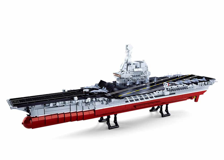 Model Bricks Aircraft Carrier 1:450 Scale Building Brick Kit (1728 pcs) - 4