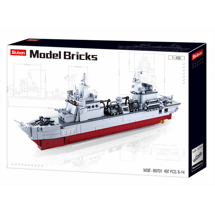 Model Bricks Supply Ship 1:450 Building Brick Kit (495 Pcs)