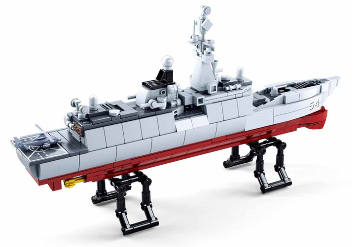 Model Bricks Destroyer Military Ship 1:450 Scale Building Brick Kit (457 pcs) - 3