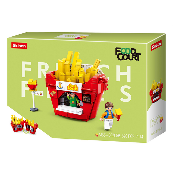 Food Court French Fries House Building Brick Kit (320 Pcs)