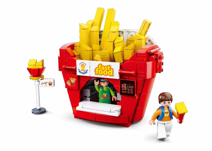 Food Court French Fries House Building Brick Kit (320 Pcs) - 2