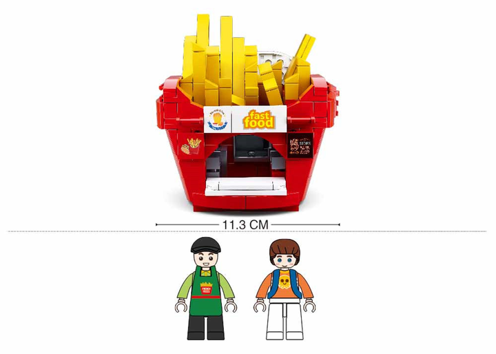 Food Court French Fries House Building Brick Kit (320 Pcs) - 4