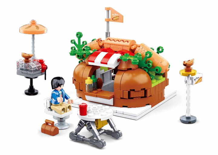 Food Court Hot Dog House Building Brick Kit (340 Pcs) - 2