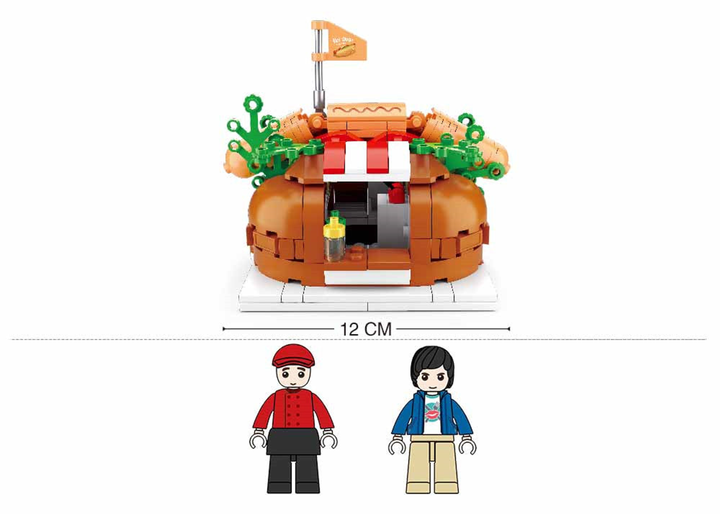 Food Court Hot Dog House Building Brick Kit (340 Pcs) - 4