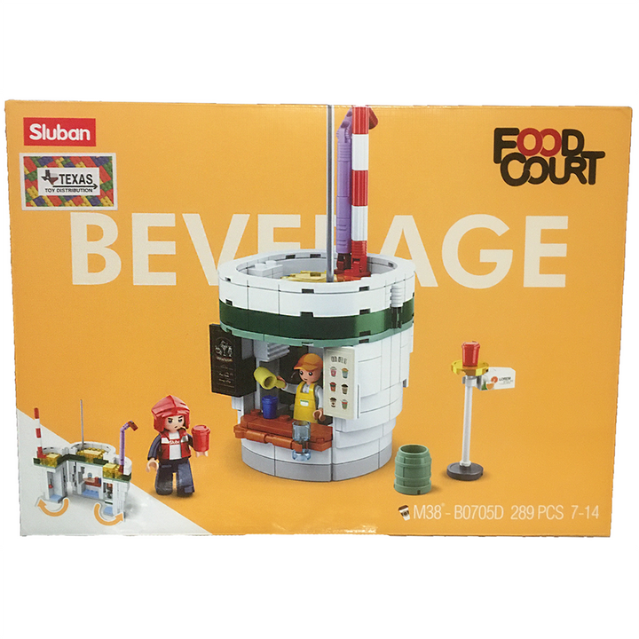 Food Court Beverage House Building Brick Kit (283 Pcs)