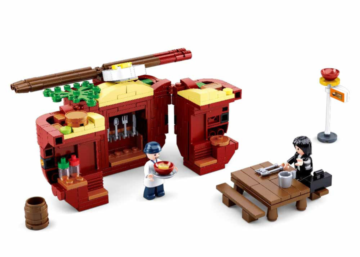 Food Court Noodle House Building Brick Kit (338 Pcs) - 3