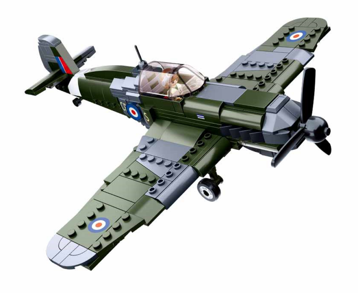 WWII Royal Air Force Spitfire Plane Building Brick Kit (297 pcs) - 2