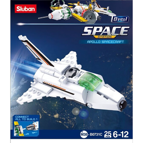 Small Space Shuttle Building Brick Kit (62pcs)