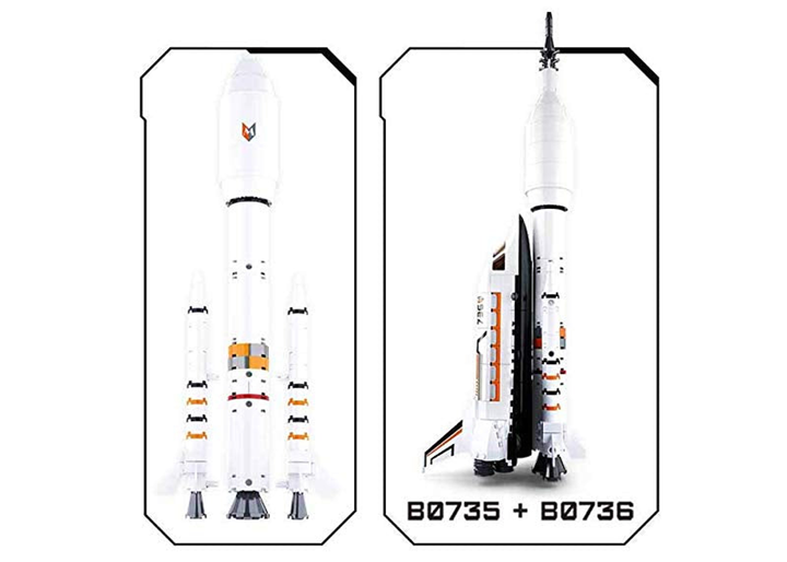 Saturn Space Rocket / Long March Rocket Building Brick Kit (167pcs) - 5