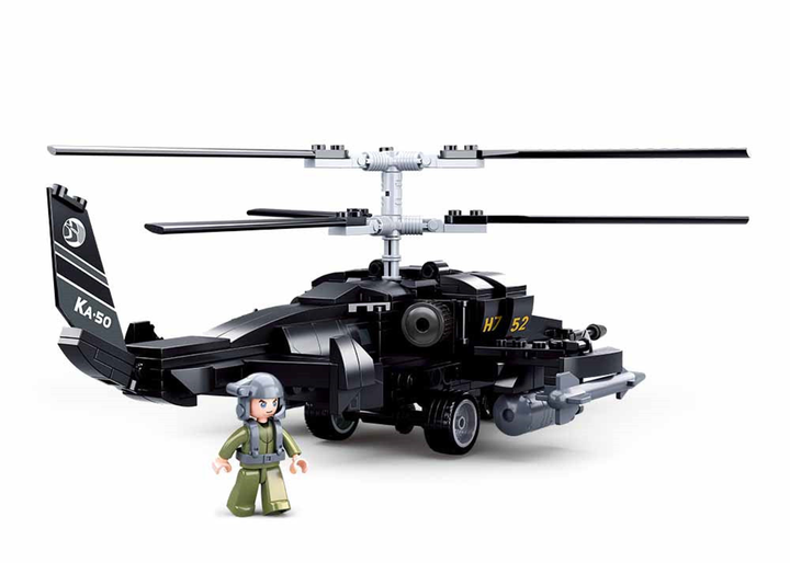 Model Bricks KA-50 Black Shark Helicopter Building Brick Kit (333pcs) - 3