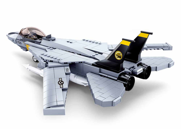 Model Bricks F14 Fighter Jet Building Brick Kit (396 Pcs) - 3