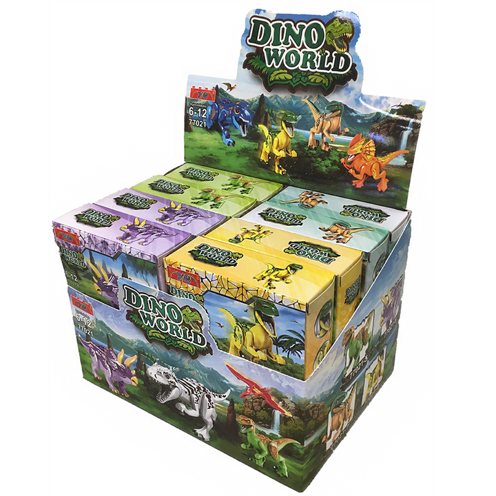 Dinosaur Brick Display Set Dilophosaurus (Orange)