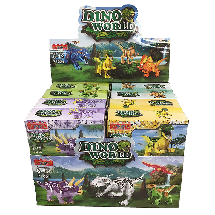 Dinosaur Brick Display Set Dilophosaurus (Orange) - 2