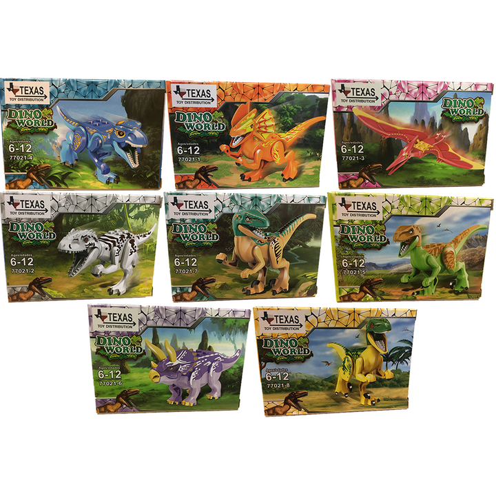 Dinosaur Brick Display Set Dilophosaurus (Orange) - 3