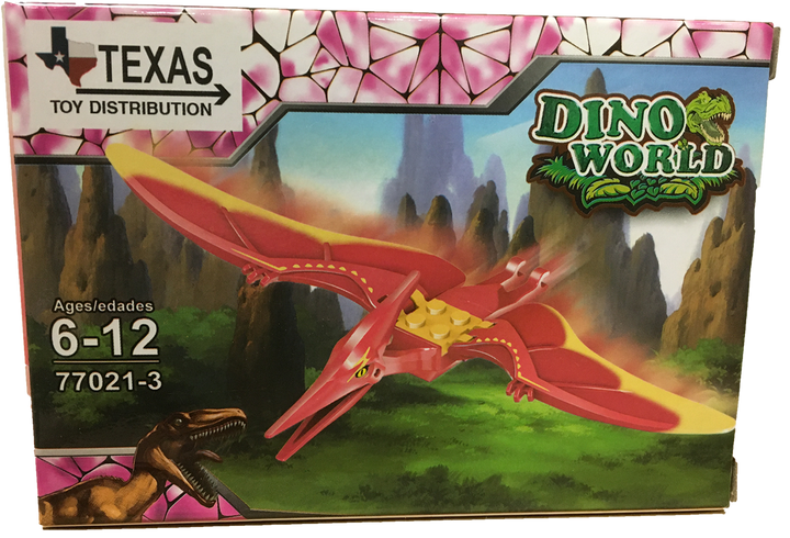 Dinosaur Brick Display Set Dilophosaurus (Orange) - 6