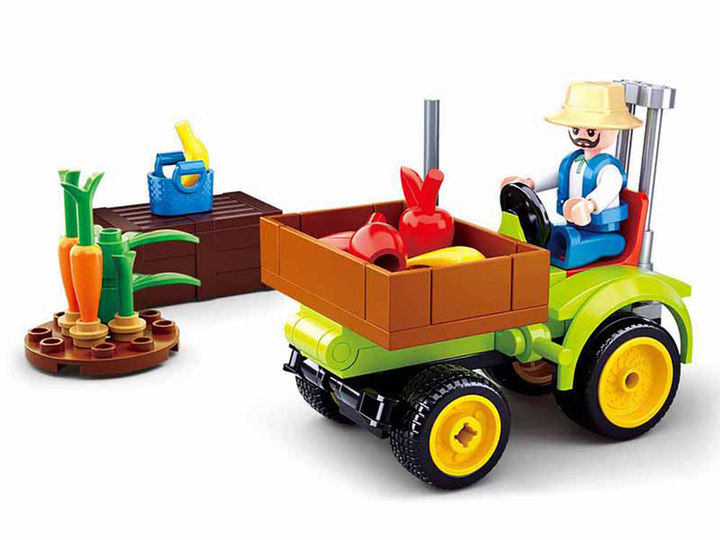 Harvest Farm Tractor Building Brick Kit (80 pcs) - 2