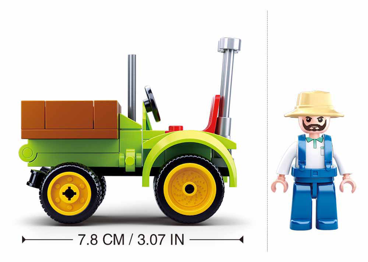 Harvest Farm Tractor Building Brick Kit (80 pcs) - 4