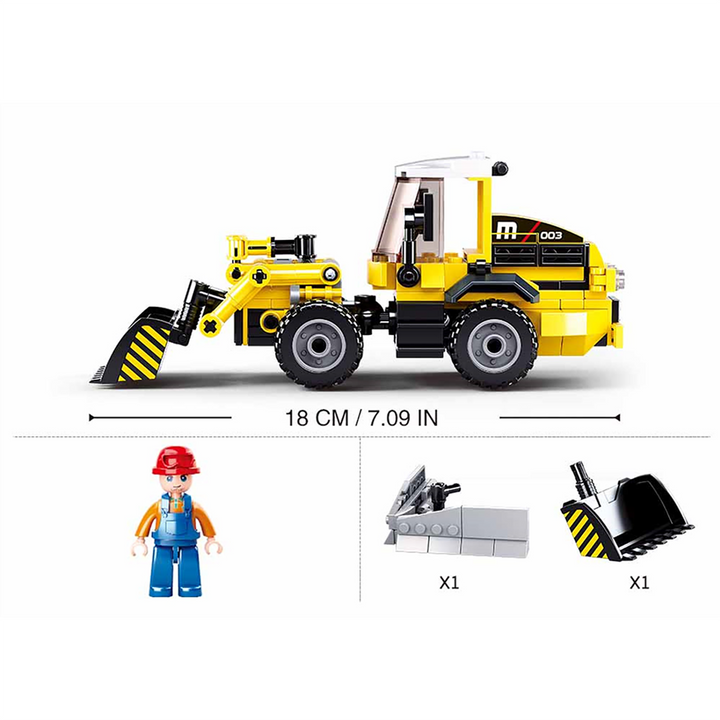 2-in-1 Forklift Construction Truck Building Brick Kit (200 pcs) - 3