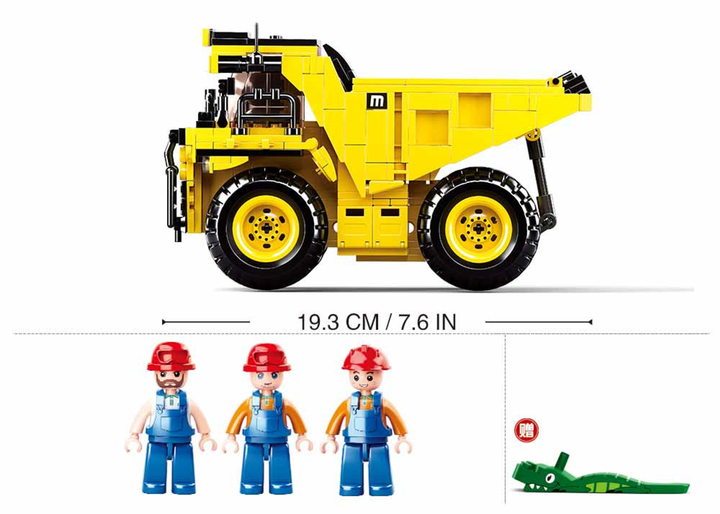 Mine Dump Truck Building Brick Kit (416 pcs) - 5