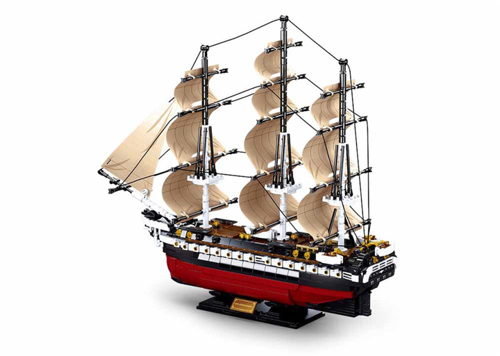 USS Constitution Frigate 1:170 Scale Building Brick Kit (1118 pcs) - 4