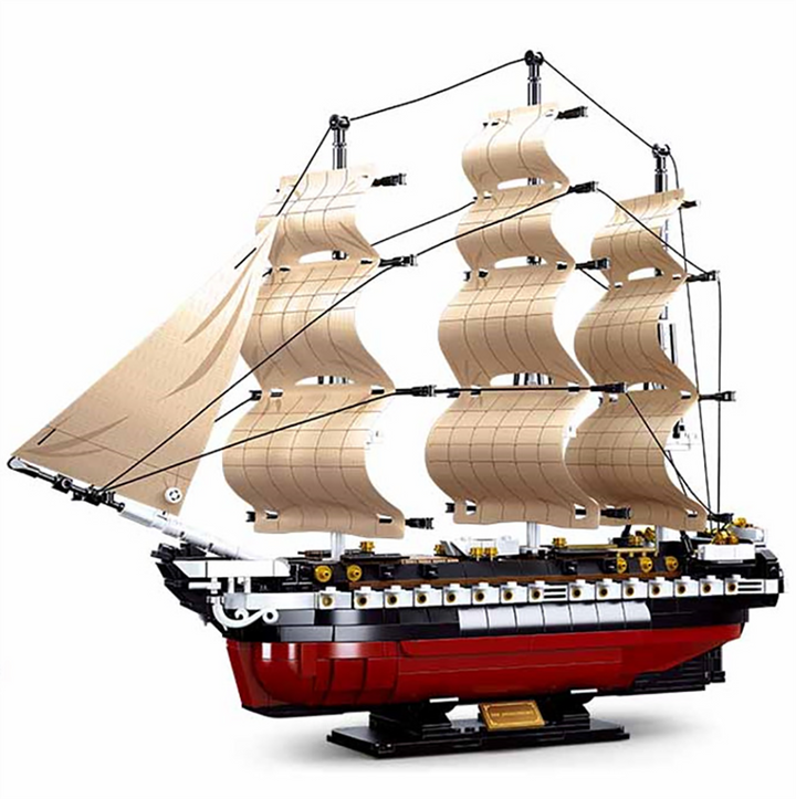 USS Constitution Frigate 1:170 Scale Building Brick Kit (1118 pcs) - 5