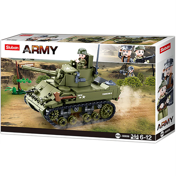 WW2 M5 Stuart Light Tank Building Brick Kit (344 pcs)