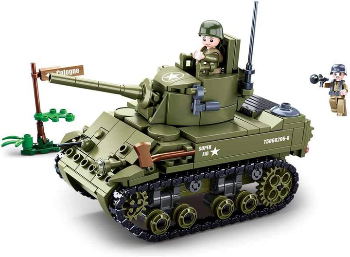 WW2 M5 Stuart Light Tank Building Brick Kit (344 pcs) - 5