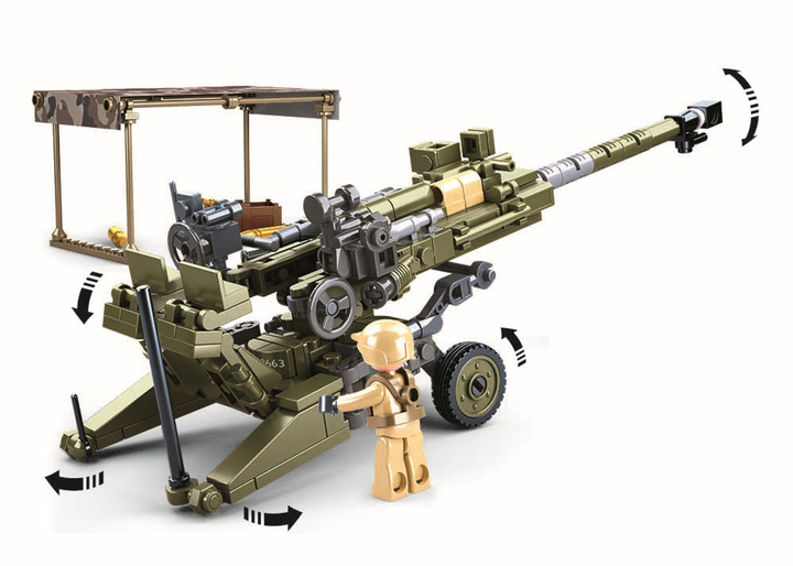 Model Bricks M777 Howitzer Building Brick Kit (258 pcs) - 3