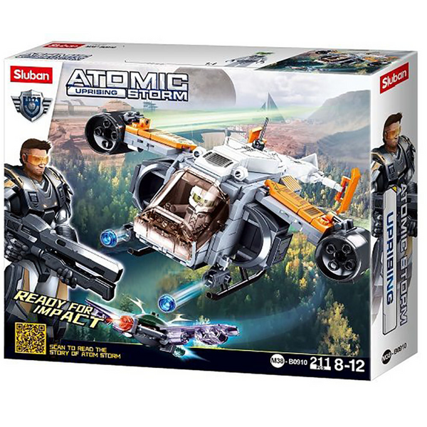 Atomic Storm Uprising, Thunder Aircraft Building Brick Kit (211 pcs)