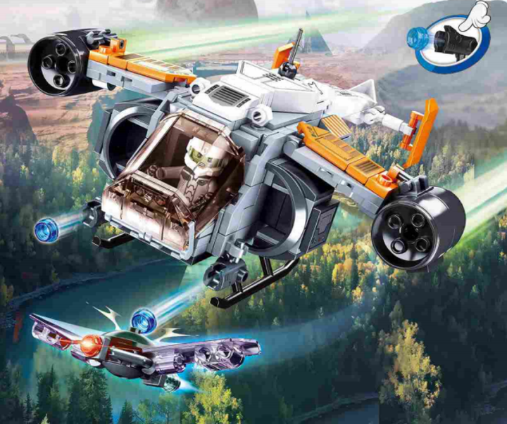 Atomic Storm Uprising, Thunder Aircraft Building Brick Kit (211 pcs) - 6