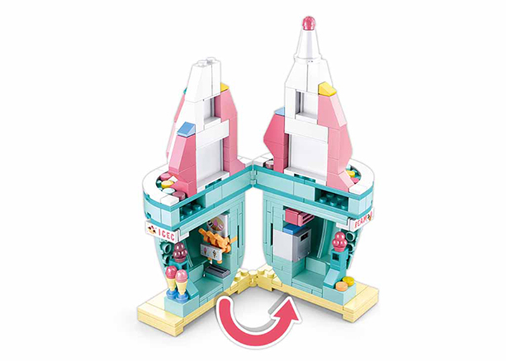 Ice Cream House Building Brick Kit (247 pcs) - 4