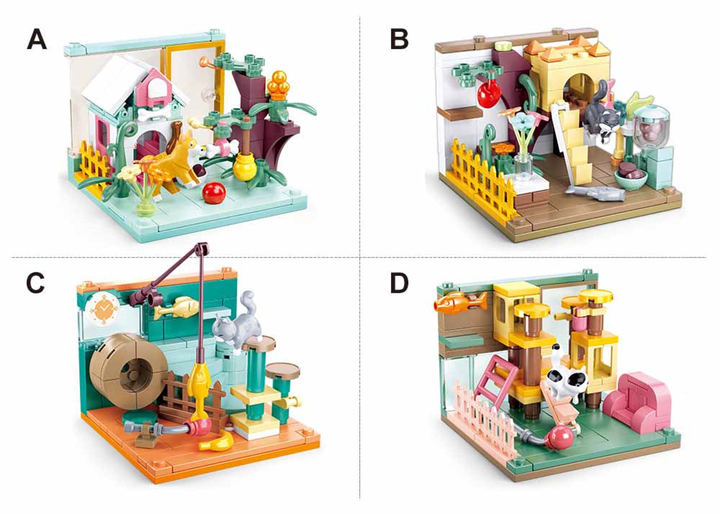 Mini Handicrafts Pet Display Building Brick Set - 4