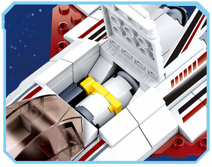 Space Shuttle Planet Hopper Building Brick Kit (115 pcs) - 4