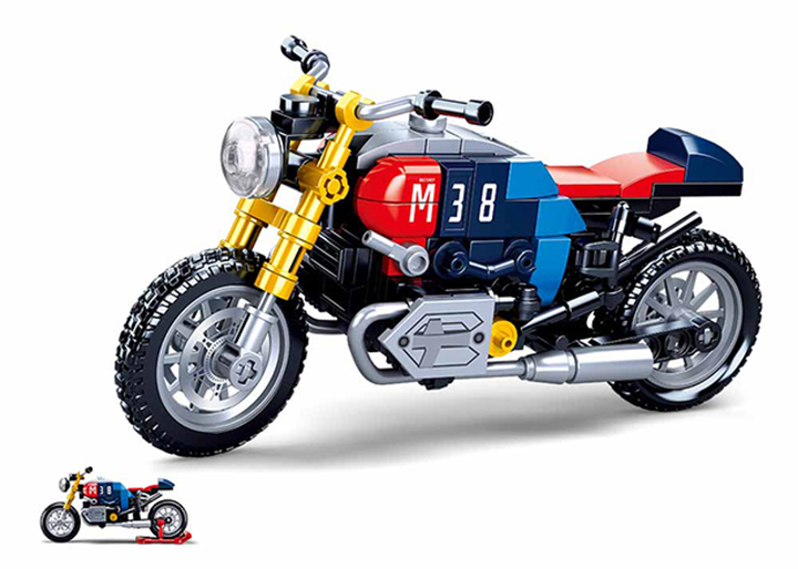 Colorful Motorcycle Building Brick Kit (197 pcs) - 3