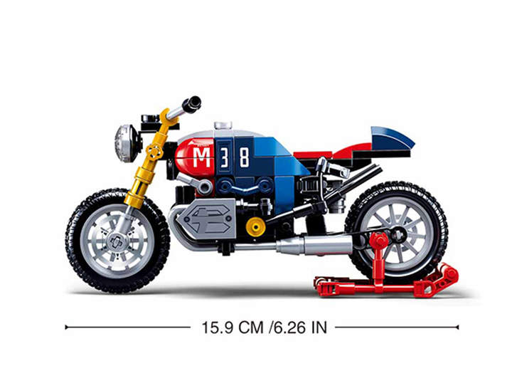 Colorful Motorcycle Building Brick Kit (197 pcs) - 5