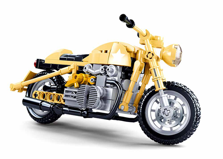 Yellow Motorcycle Building Brick Kit (223 pcs) - 2