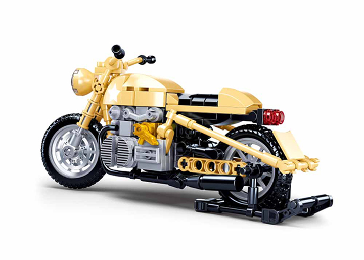 Yellow Motorcycle Building Brick Kit (223 pcs) - 5