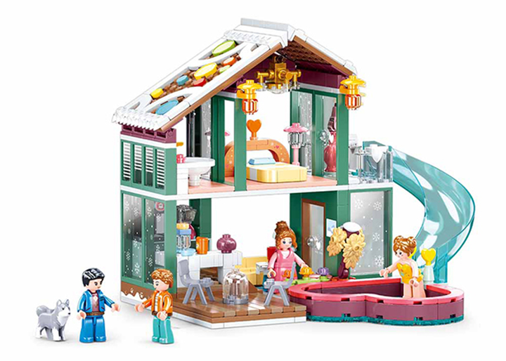 Winter Resort Lodge Building Brick Kit (439 pcs) - 3