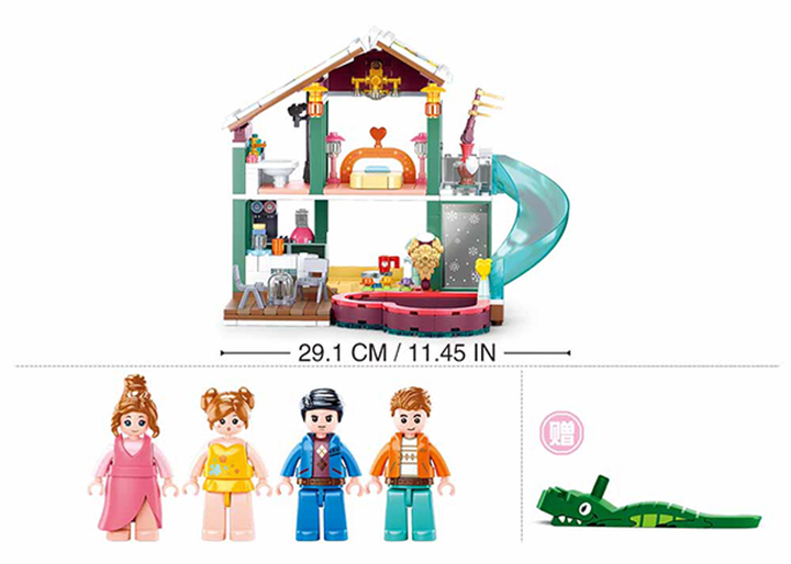 Winter Resort Lodge Building Brick Kit (439 pcs) - 5