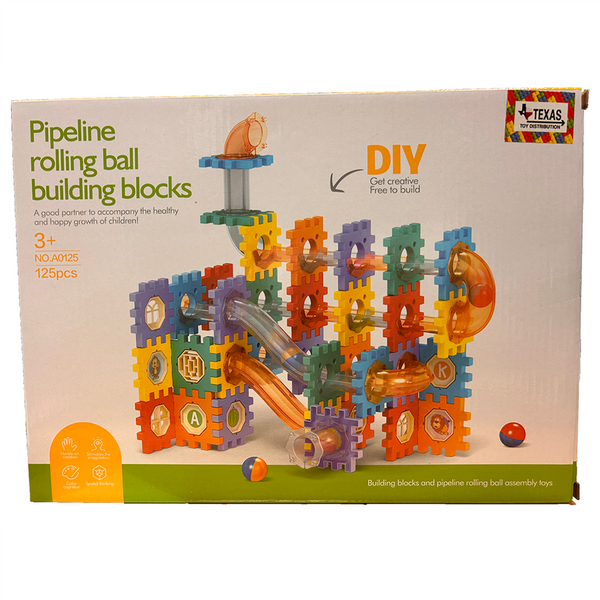 Pipeline Rolling Ball Building Blocks Marble Drop Set 125 Pcs