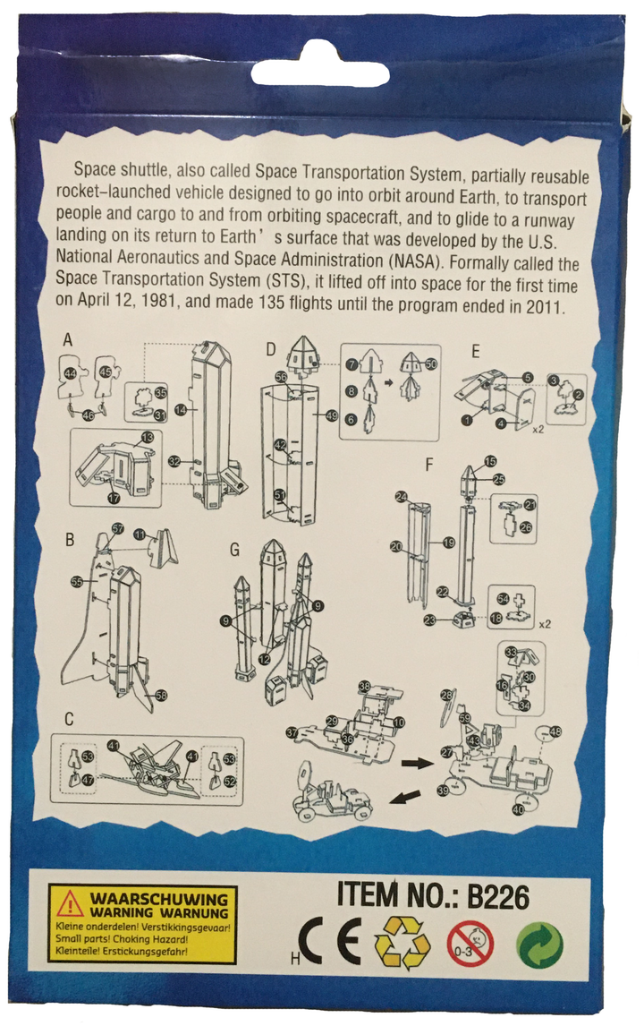 Space Shuttle 3D NASA Puzzle (67 Pcs) - 2