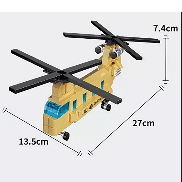 CH-47 Chinook Military Aircraft Flight Force Building Brick Kit (136 pcs) - 2