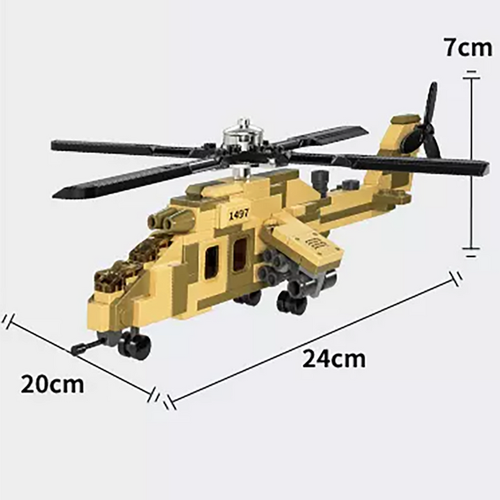 Mi-24 Hind Helicopter Flight Force Building Brick Kit (152 pcs) - 2