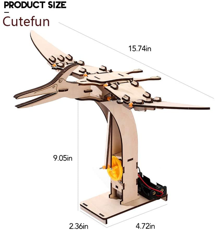 Pterosaur DIY Electric Puzzle Assembly STEM Kit 82 pcs - 4