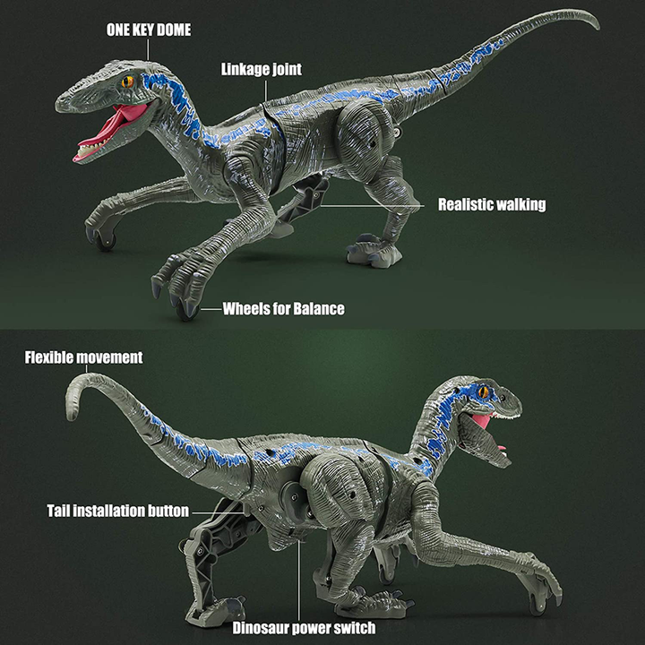 Remote Control RC Velociraptor Dinosaur Toy - 2