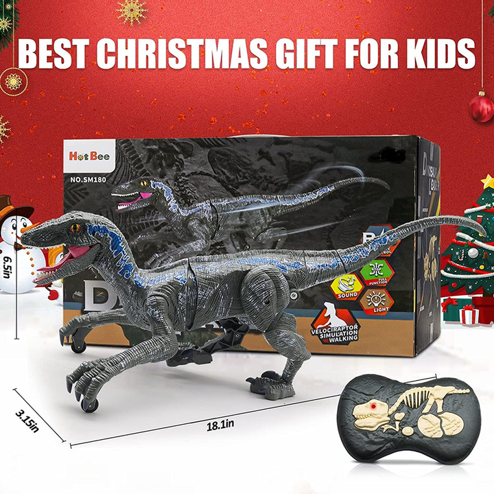 Remote Control RC Velociraptor Dinosaur Toy - 6