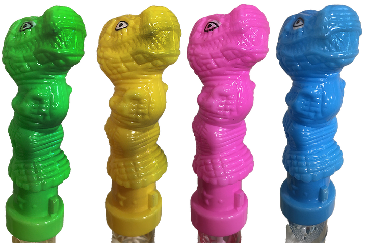 Dinosaur Bubble Wand Display, x24 wands in 4 colors - 4