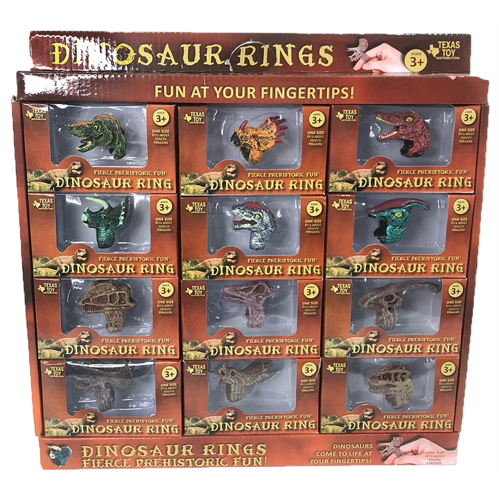 Dinosaur Ring Display Box, x12 Ring Assortment